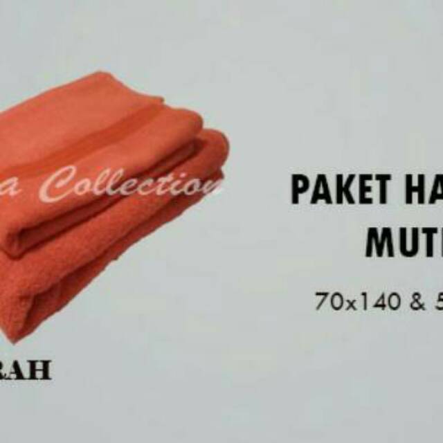 RAISHA COLLECTION Paket Handuk Mutia Jumbo+Tanggung harga paling ekonomis