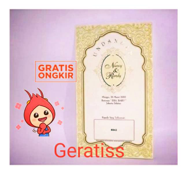 Undangan pernikahan | erba 8842 | cetak undangan murah