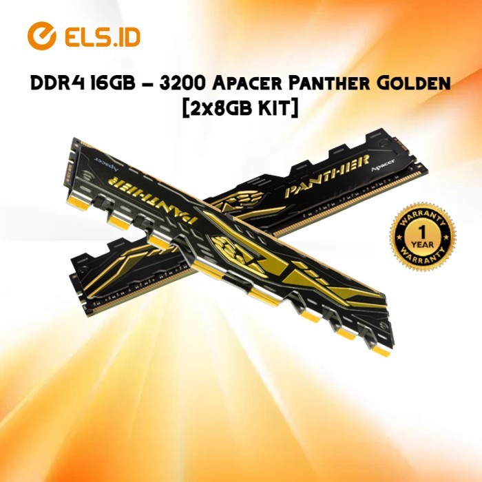 Apacer Panther DDR4 16GB – 3200 [2x8GB KIT] RAM Longdimm