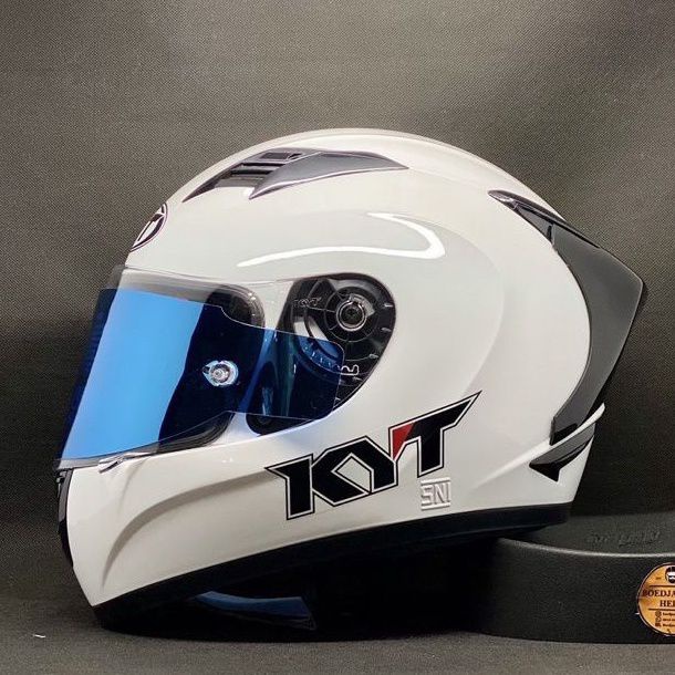 HELM KYT R 10 SOLID WHITE / PUTIH POLOS PAKET GANTENG