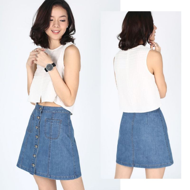 Love Bonito - EOS- Efra Denim Skirt (Size S)