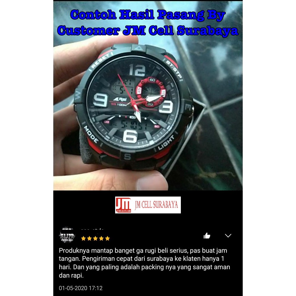 Anti Gores Tempered Glass Untuk Jam Rei Flare Dual Time - Pelindung Layar