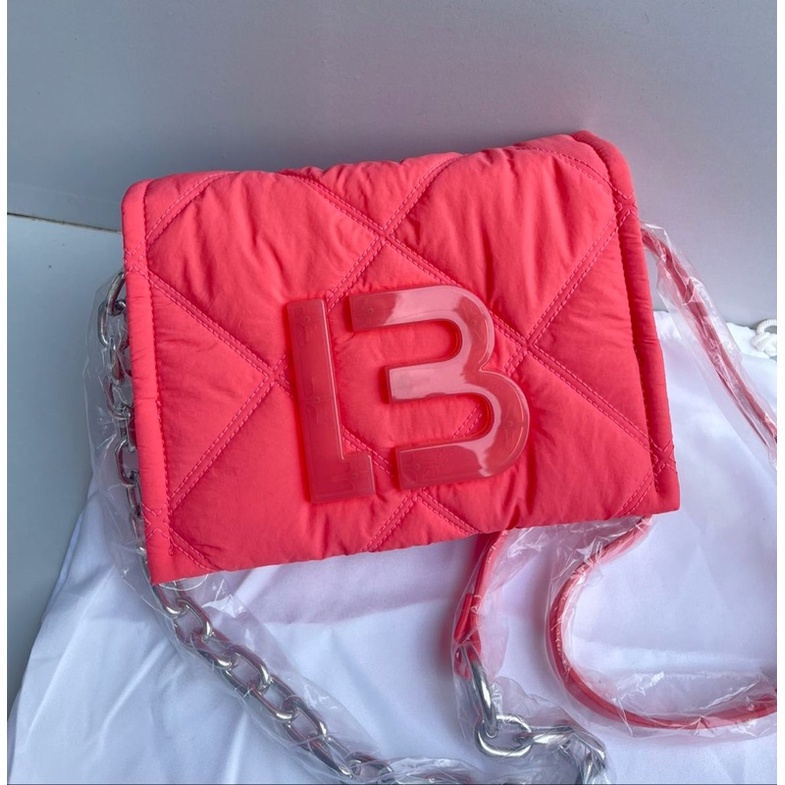 Bimba Y lola  S CORAL PADDED NYLON CROSSBODY BAG.