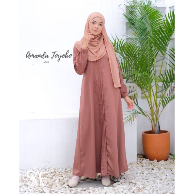 Gamis Amanda Toyobo | busui friendly | 1 kg muat 3 pcs