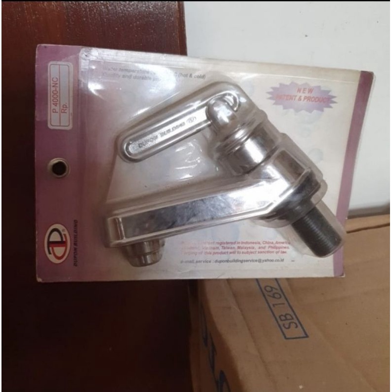 kran tanam wastafel cuci tangan plastik pvc silver dupon taiwan