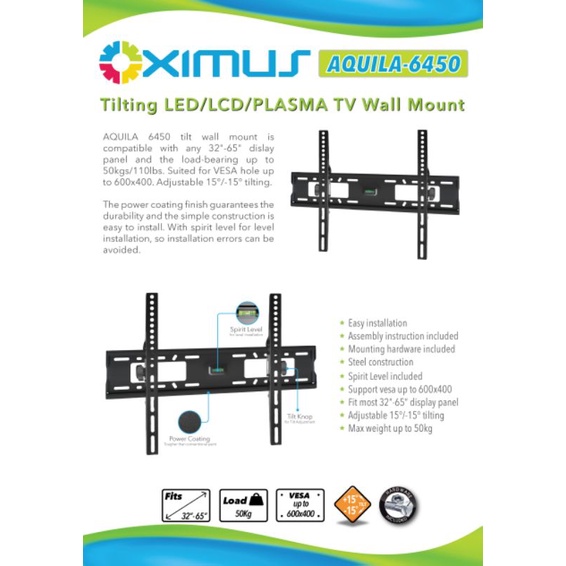 Bracket tv braket tv briket tv 32 40 42 43 50 55 60 65 inch fleksibel waterpass