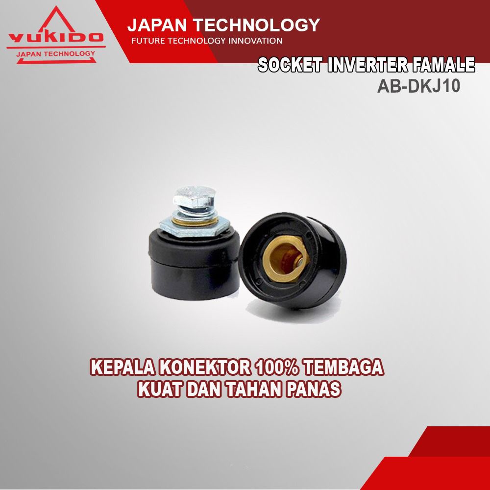 DIJAMIN AWET  2 SET KONEKTOR LAS Kabel Konektor Male Female Connector Las 10 - 25 mm Mesin Las YUKIDO CEWE COWO