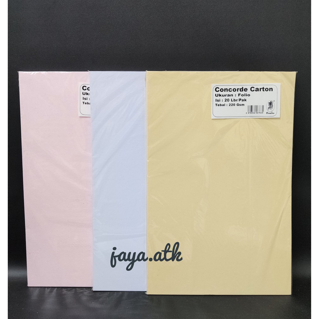 KERTAS CONCORDE FOLIO F4 220 GSM TEBAL KERTAS KARTON CONCORDE KERTAS IJASAH SERTIFIKAT ISI 20 LEMBAR