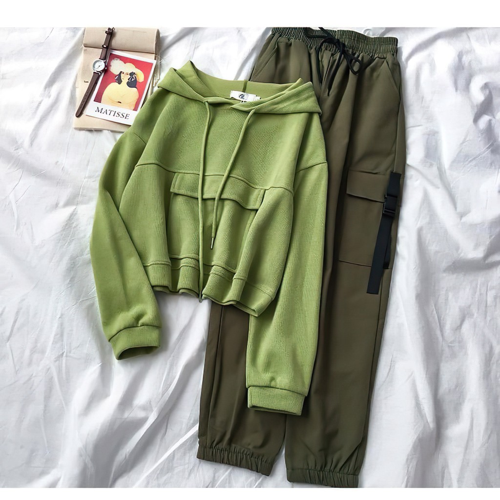 Chava Setelan Sweater Plus Celana / Setelan Fleece