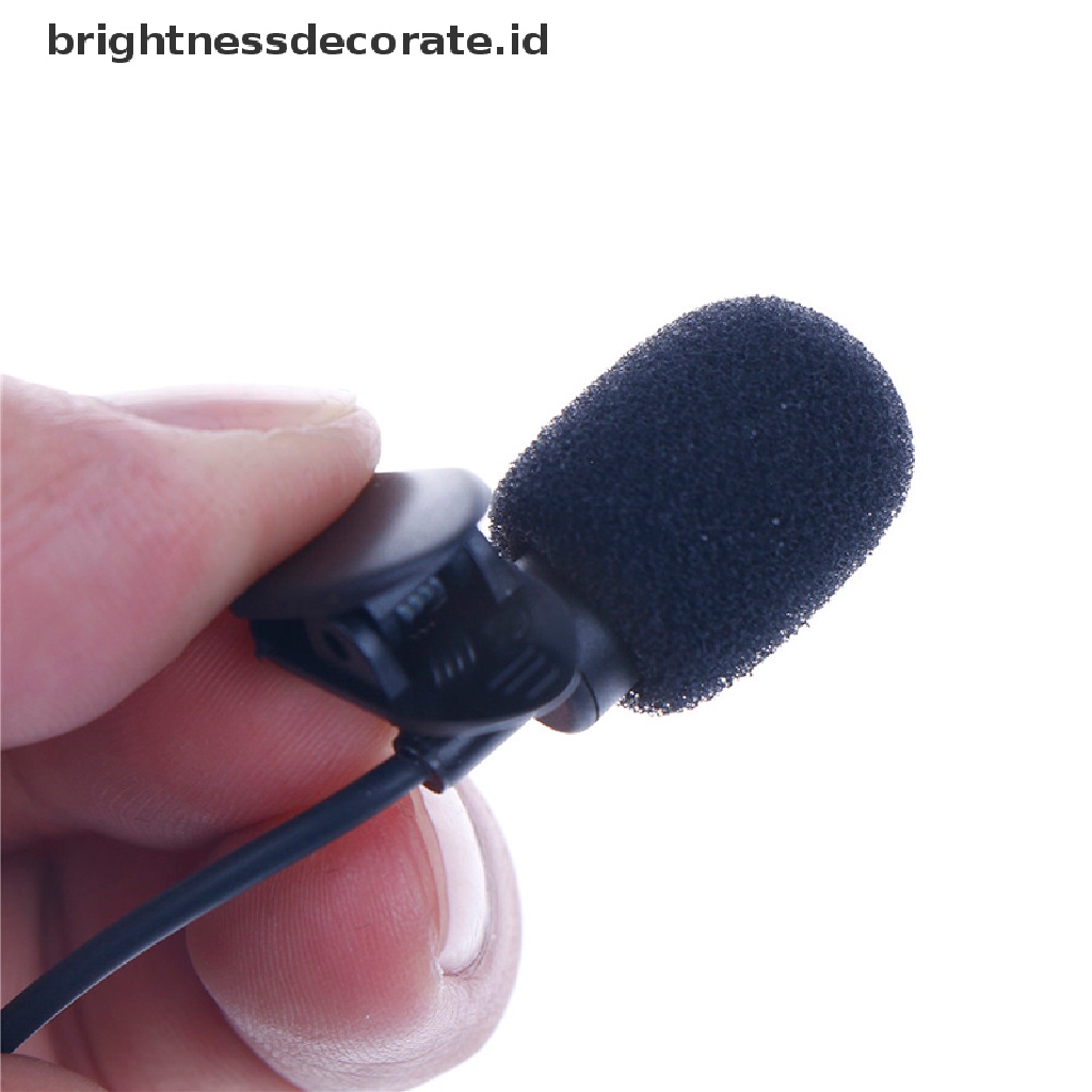 [birth] 3.5mm Mini Studio Speech Mic Microphone Clip for PC Desktop Notebook 1.5M [ID]