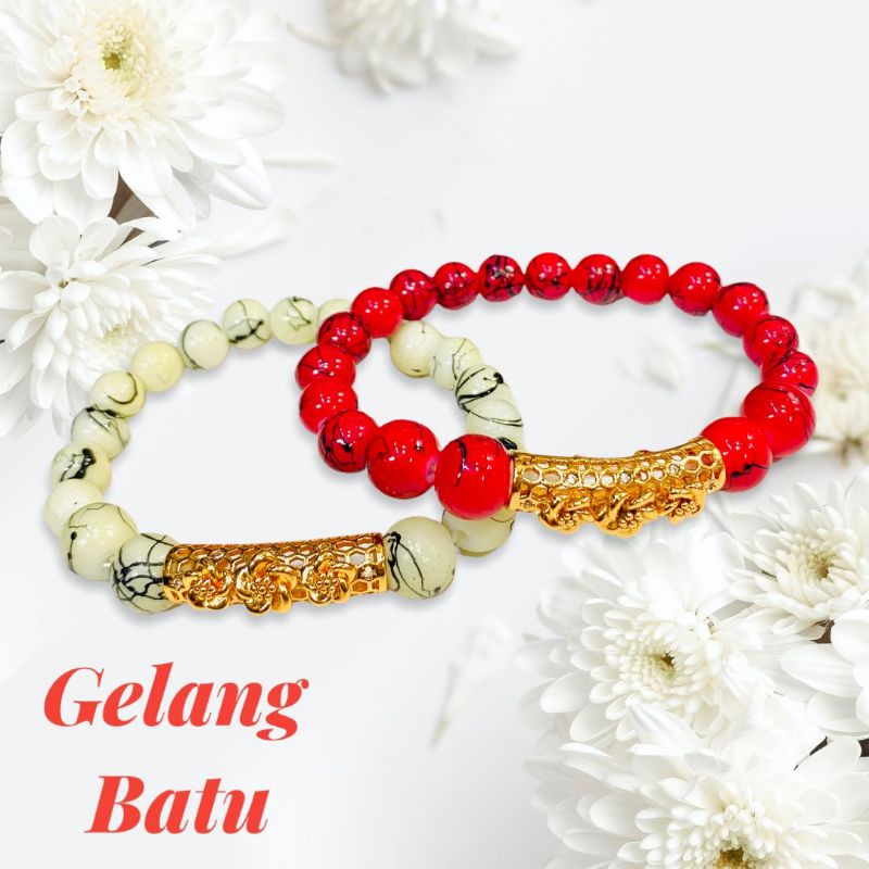 gelang batu//gelang tangan//gelang lapis emas