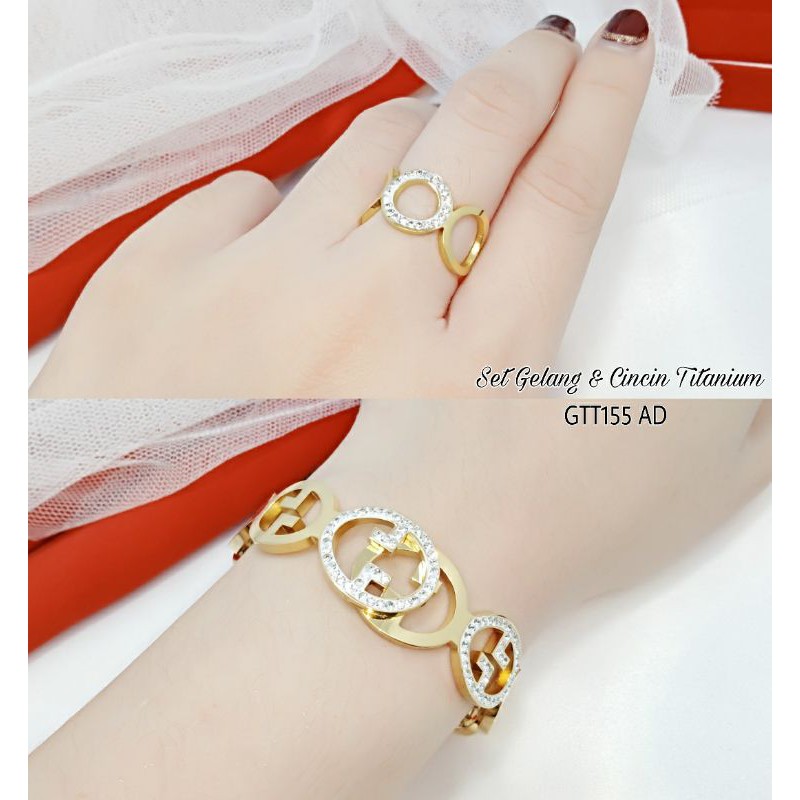 Gelang Titanium Dan Cincin Titanium GTT155 AD