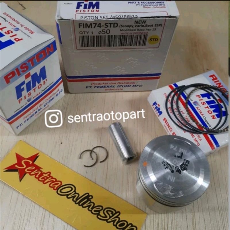 piston seher kit beat scoopy vario karburator oversize 50 original fim