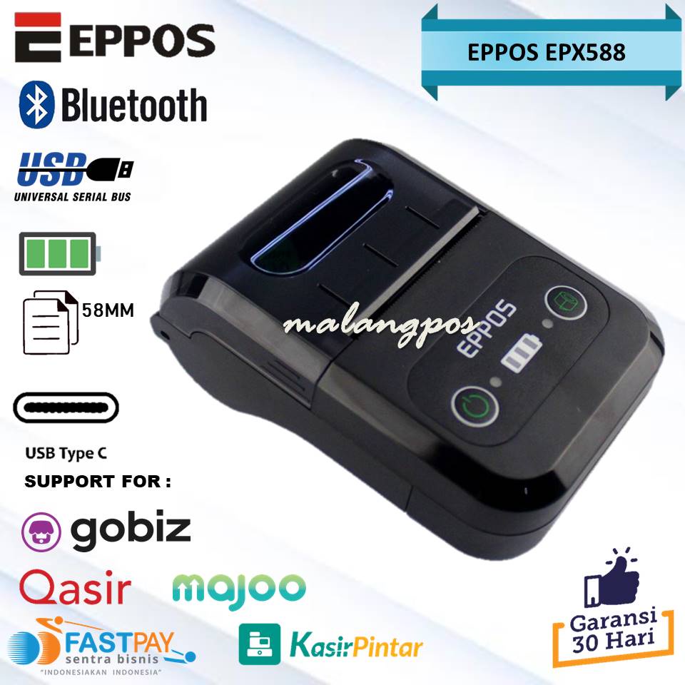Jual Mini Printer Portable Eppos EPX588 RPP02 Printer Thermal Bluetooth
