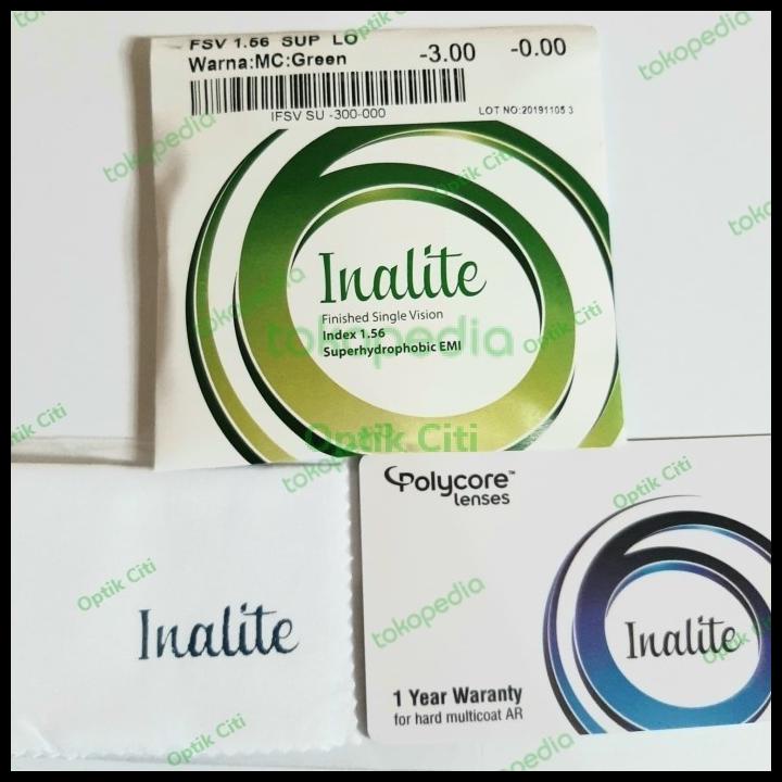 Lensa Kacamata Minus Polycore Inalite Fsv 1.56 Superhydrophobic