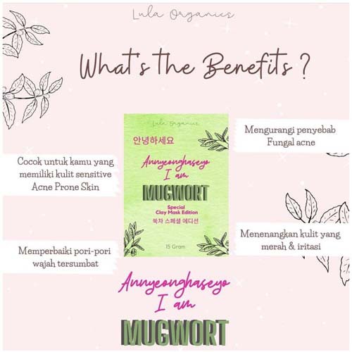 MUGWORT CLAY MASK BY LULA.ORGANIC 20 Gr