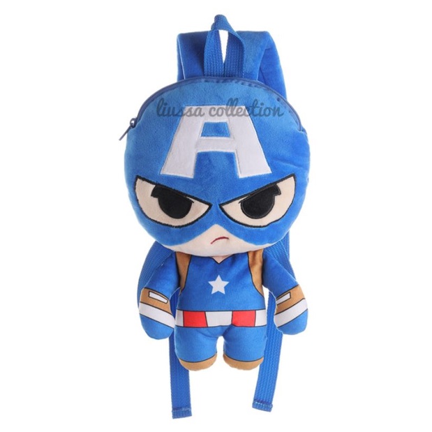 Moms Syafa Tas Miniso - Marvel Collection Plush Backpack