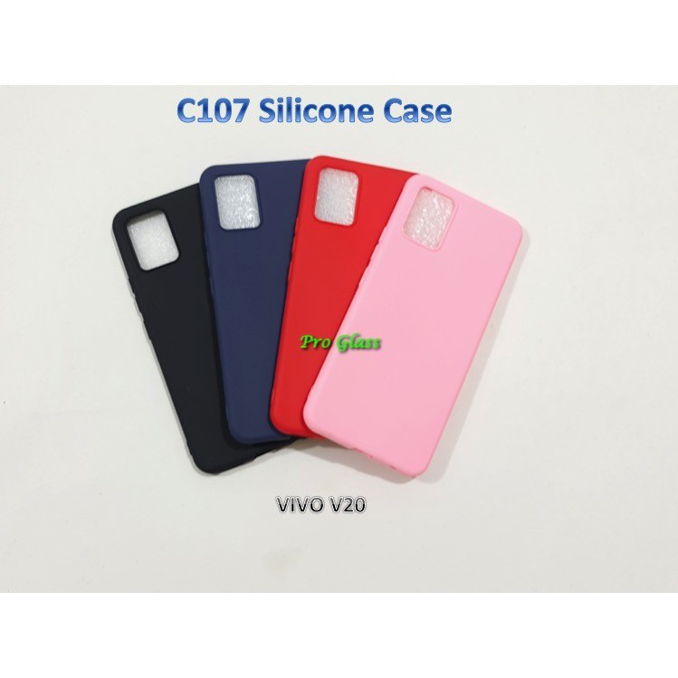 C107 VIVO V20 Colourful Ultrathin Silicone Matte Case