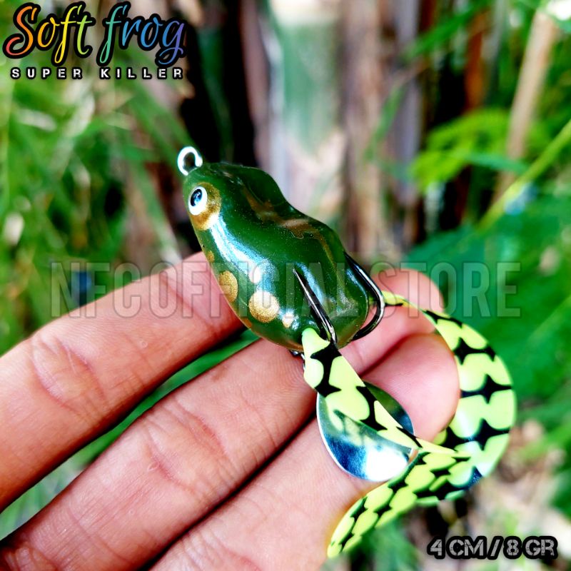 Soft frog SUPER KILLER 4 cm 8 gram LONG CAST umpan Gabus &amp; Toman