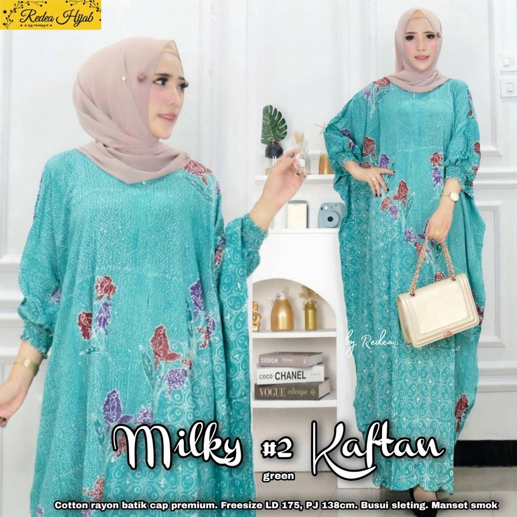 Redea Hijab Sofie Milky Kaftan Wanita Batik Gamis Jumbo