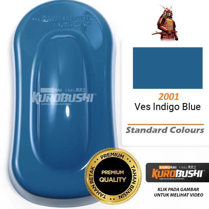 Samurai Paint Kurobushi Standard Colours Cat Semprot Pilox Pilok 2001 Ves Indigo Blue / Biru Nila (400ml)