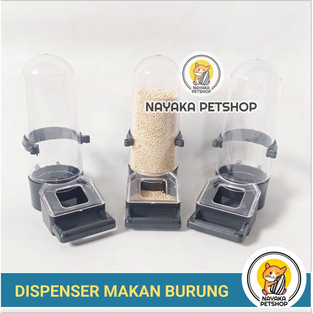 Cepuk Dispenser Tabung Tempat Pakan Burung Wadah Minum Kenari Love Bird Parkit