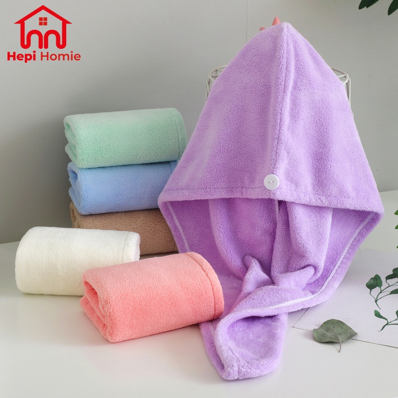 [HH] HANDUK TURBAN MICROFIBER / HANDUK KEPALA KERAMAS RAMBUT CEPAT KERING / DRY HAIR HEAD TOWEL