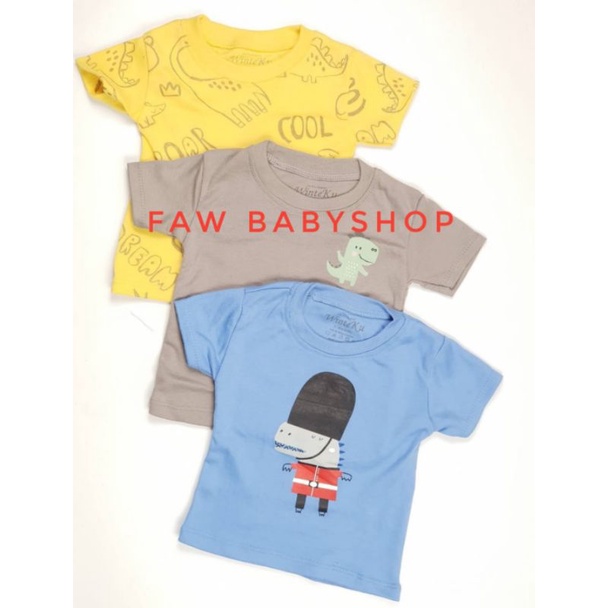 Winteku Baju Kaos Kutung / Pendek / Panjang Anak Bayi SNI size 3-6Bulan/ 6-12Bulan/1-2Tahun