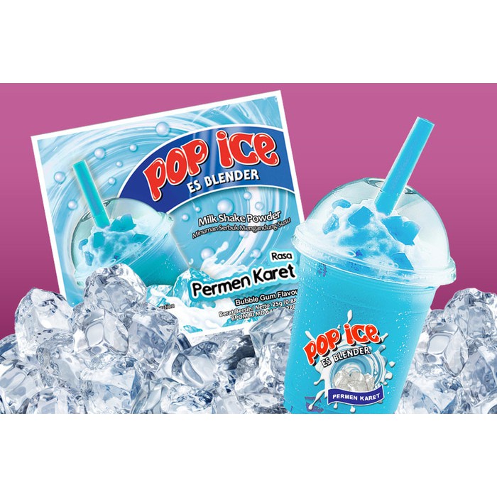 @10pcs Pop Ice Aneka Rasa Minuman Es Blender 25gr Murah BubleGum Permen Karet @1renceng