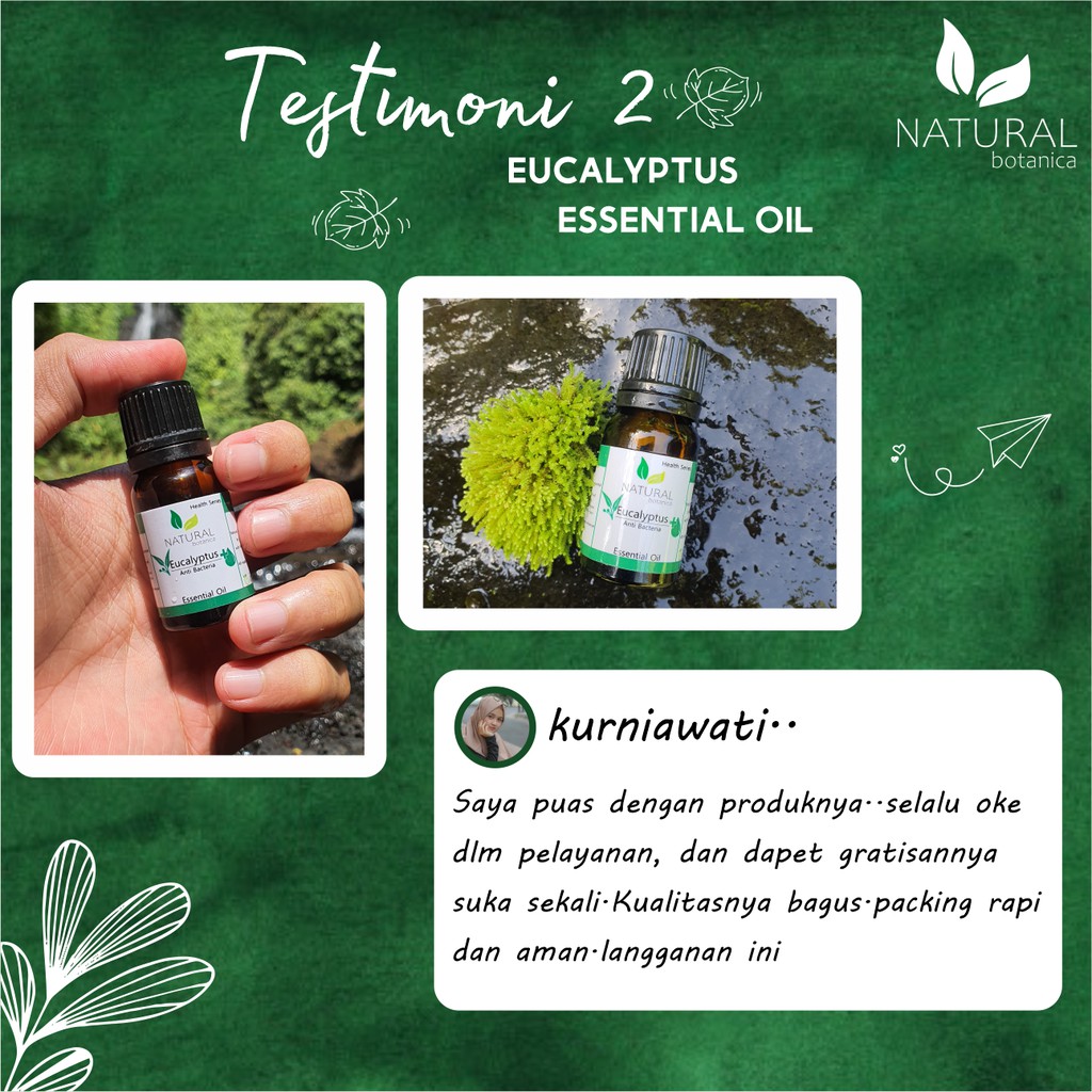 Natural Botanica Eucalyptus Essential Oil Pure Minyak Esensial Ekaliptus Aroma Terapi Diffuser Humidifier