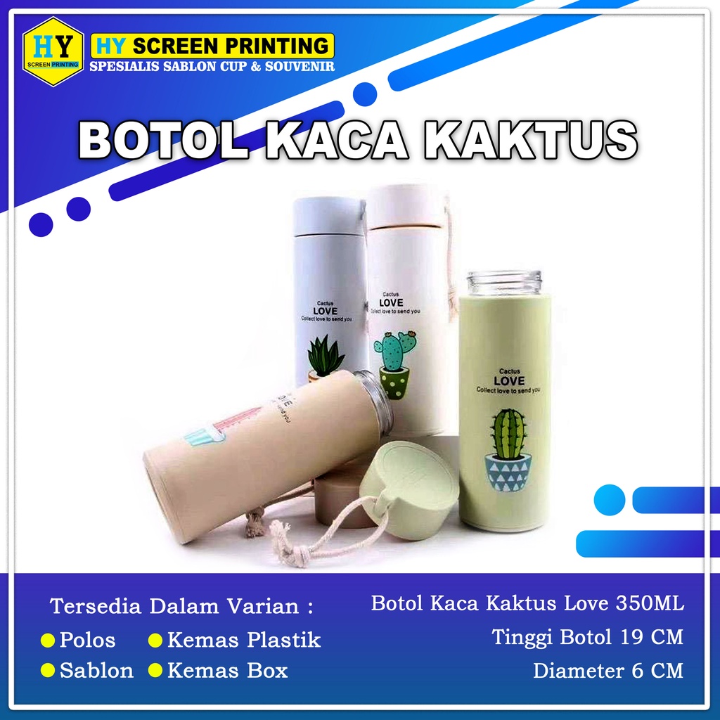 SOUVENIR BOTOL KAKTUS MURAH | MINIMAL ORDER 80 PCS (1 DUS)