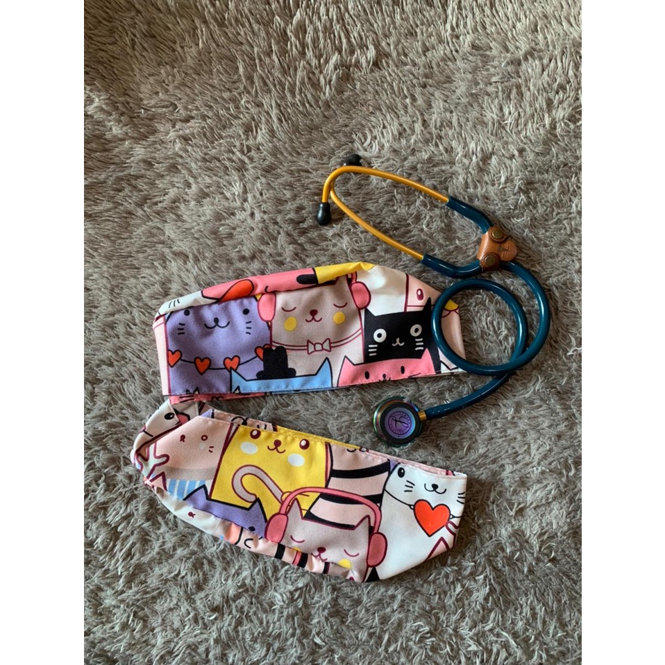 HEAD CAP/ TOPI MEDIS/ TOPI BEDAH IKAT MOTIF KARTUN KATUN READY STOCK