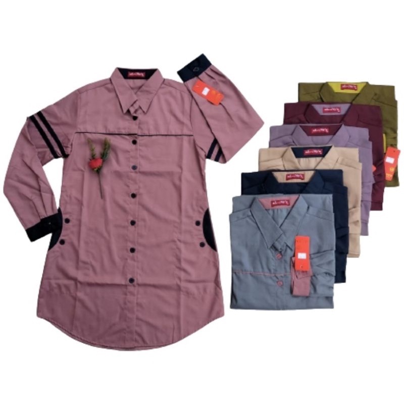 Atasan tunik Alm'ya//tunik hara//atasan santri//blouse hara