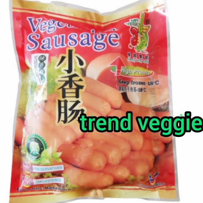 

Sosis Vegetarian Mr Vege 1KG / Sosis Mini Vege / Vegetarian Sausage BERMUTU Kode 1377