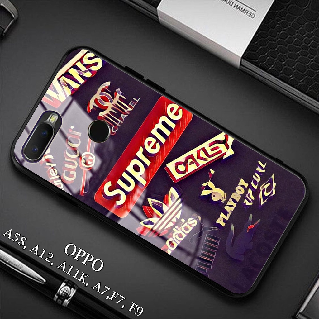 Softcase Glass Kaca OPPO A5s - Case Hp Pelindung Handphone OPPO A5s [ A13 ].