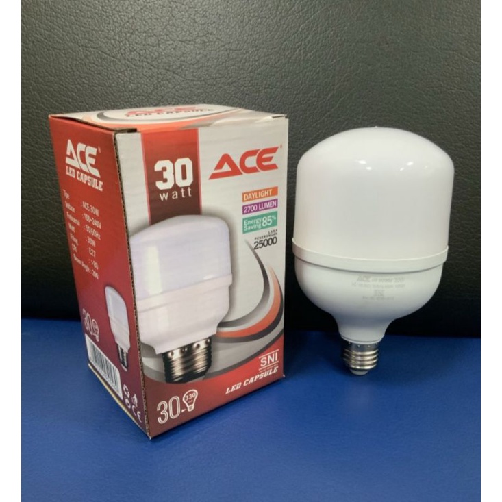 Bola Lampu Ace 30Watt Cahaya Putih