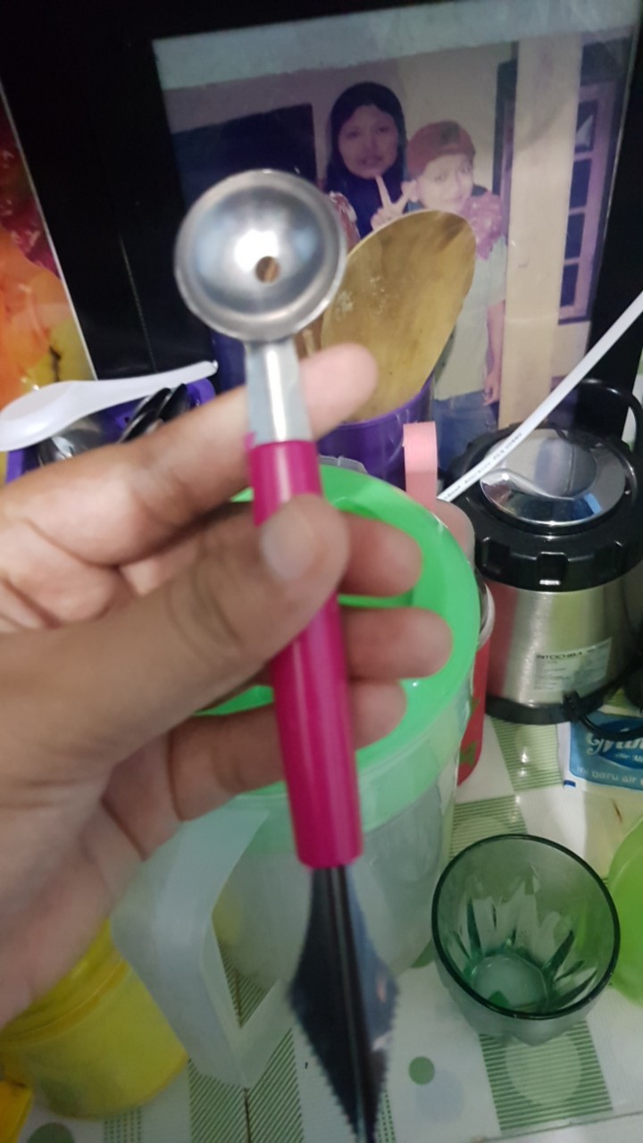 Am716 Pisau Ukir Hias Buah Bulat 2 Sisi / Stainless Steel Fruits Carve Knife