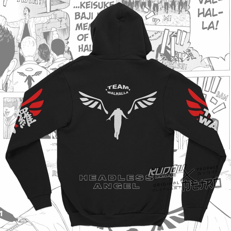 Jaket Valhalla Tokyo Revengers Hoodie Zipper Terbaru