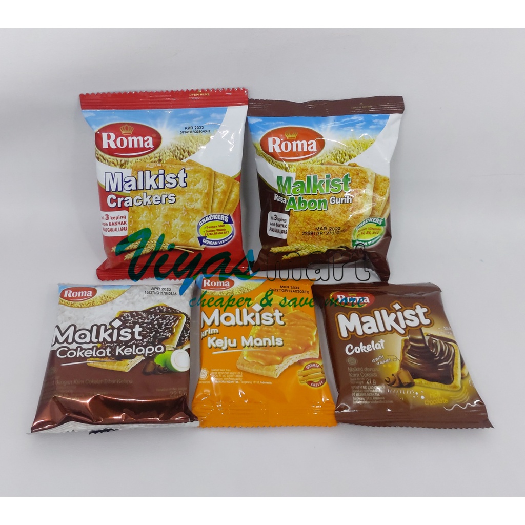 

Roma Malkist Crackers / Abon / Coklat / Keju Sachet