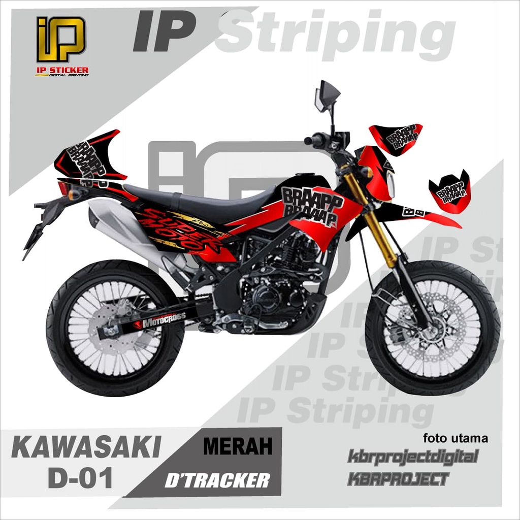 Striping D’TRACKER - Sticker Striping Variasi List Kawasaki D’TRACKER.D-01 Design IP Striping