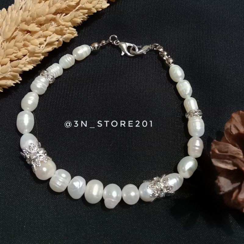 Konektor mutiara air tawar asli