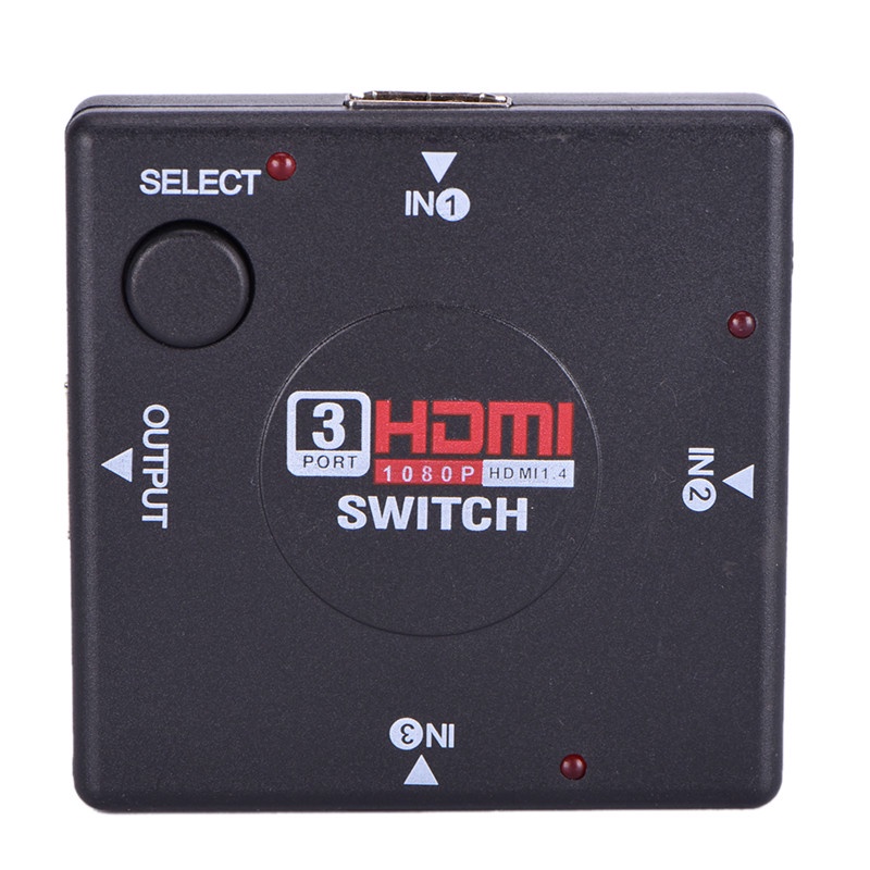 {LUCKID}3 IN 1 OUT Splitter 3 Port 1080P Video HDMI HD Converter Switcher For HDTV DVD