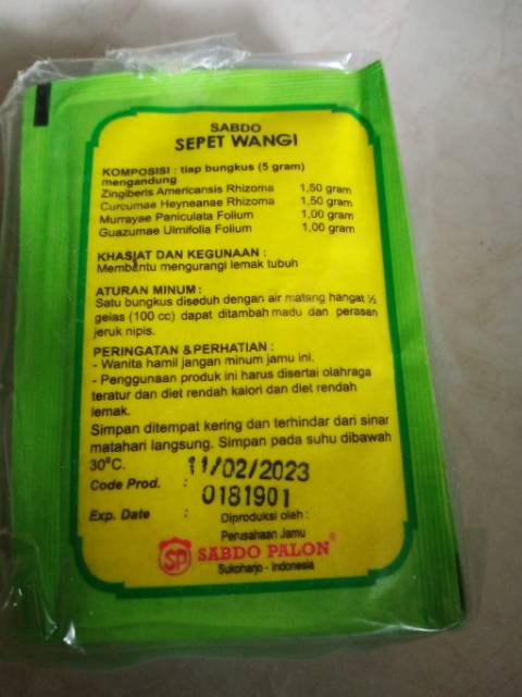 1 sachet Sepet wangi