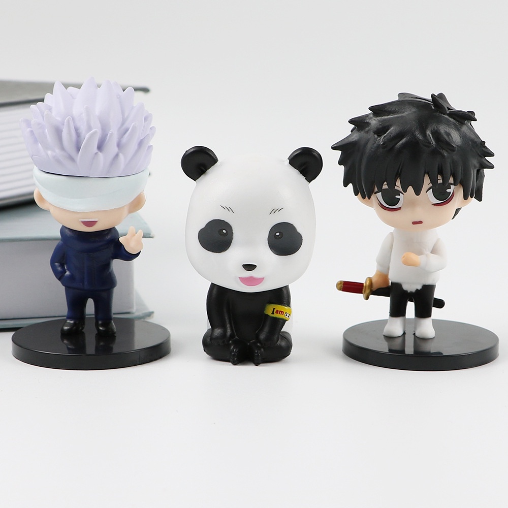 Mainan Action Figure Anime Panda Jujutsu KaisenItadori Yuji Fushiguro Megumi Gojo Satoru Bahan PVC