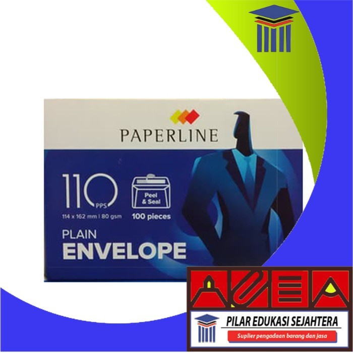 

ENVELOPE / AMPLOP PUTIH POLOS PAPERLINE 110 (1 PAK) MURAH