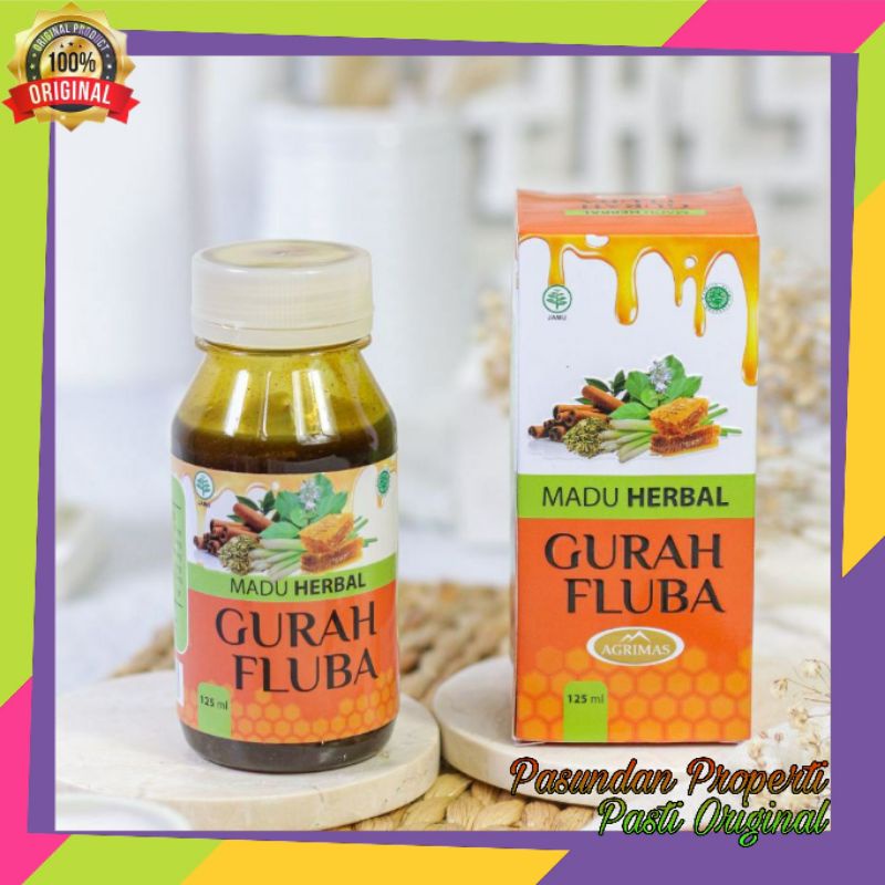 MADU HERBAL GURAH FLUBA 125ml Agrimas - UNTUK BATUK BERDAHAK SALESMA HIDUNG TERSUMBAT PILEK-7