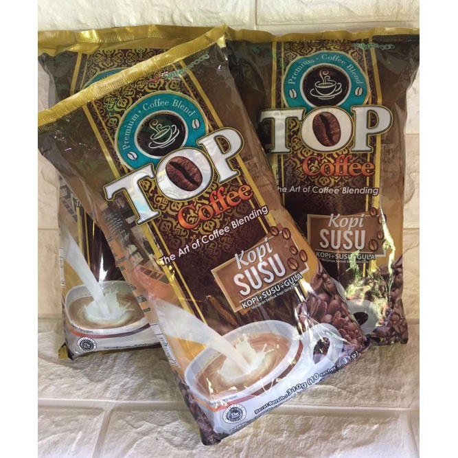 

Top Coffee 3in1 Kopi Susu 310gr (10 sachet @31gr)/Kopi Top Instan Murah/Minuman Serbuk Kopi Gula Susu instant