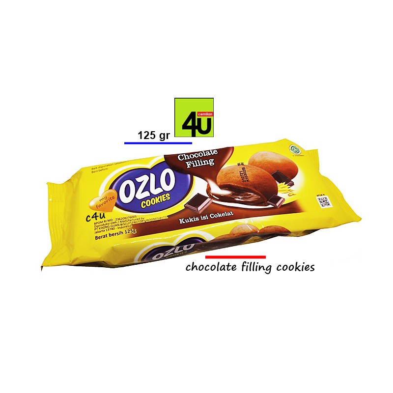 

OZLO Chocolate Filling Cookies - 125 gr KHONG GUAN