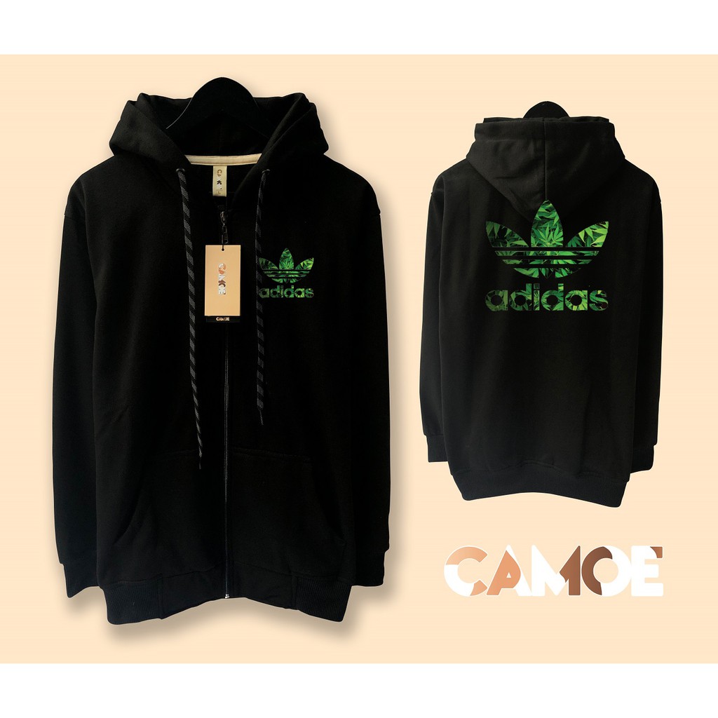 jaket hoodie zipper premium desain new adidas go green