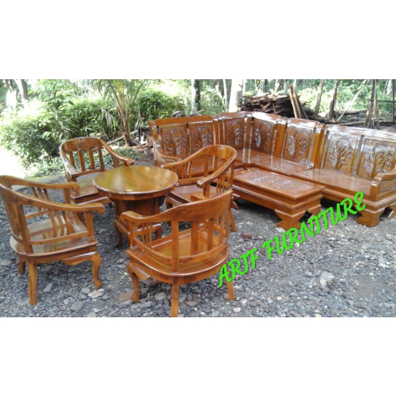 2 set kursi tamu Minimalis  , 1 set kursi sudut model semut , 1 set kursi tamu Betawi